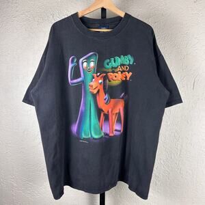 Gumby And Pokey Vintage 1996 Cartoon Character XL Shirt